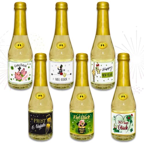 6x Piccolo 0,2l Geschenk zu Silvester Sekt 2025 Silvestergeschenk zum Jahreswechsel: happy new year | Viel Glück | Guten Rutsch | Prost Neujahr, Sekt Secco Beerenperlwein halbtrocken 8% vol. 6x Piccolo 0,2l Geschenk zu Silvester Sekt 2025 Silvestergeschenk zum Jahreswechsel: happy new year | Viel Glück | Guten Rutsch | Prost Neujahr, Sekt Secco Beerenperlwein halbtrocken 8% vol. von AV Andrea Verlag