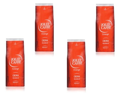 4 x 1 Kg JOLLY Caffe Firenze Crema Espressobohnen, 1000g Packung Kaffee, Italienische Premium-Kaffeemischung, 12 Arabica-Sorten Kaffeebohnen 4 x 1 Kg JOLLY Caffe Firenze Crema Espressobohnen, 1000g Packung Kaffee, Italienische Premium-Kaffeemischung, 12 Arabica-Sorten Kaffeebohnen von AVANTI