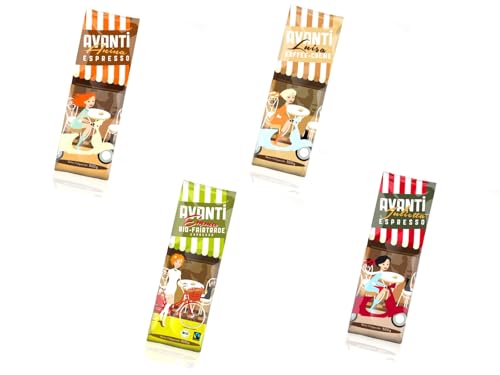AVANTI Kaffeebohnen Sortimentspaket, 4 x 500g, Espresso und Kaffee Crème, Frisch geröstet ANINA, EMMA, JULIETTA und LUISA AVANTI Kaffeebohnen Sortimentspaket, 4 x 500g, Espresso und Kaffee Crème, Frisch geröstet ANINA, EMMA, JULIETTA und LUISA von AVANTI