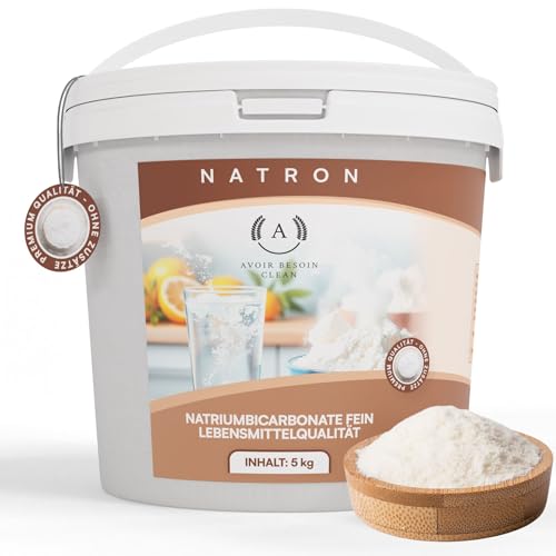 Natron Pulver 5kg Lebensmittelqualität E500ii Premium Qualität - Natriumbicarbonat Backsoda Backpulver Backing Soda - zum Putzen Reinigen rein Natriumhydrogencarbonat Natron Pulver 5kg Lebensmittelqualität E500ii Premium Qualität - Natriumbicarbonat Backsoda Backpulver Backing Soda - zum Putzen Reinigen rein Natriumhydrogencarbonat von AVOIR BESOIN