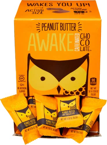 Awake Coffeinated Chocolate Energy Bites, Erdnussbutter, 50 Stück Awake Coffeinated Chocolate Energy Bites, Erdnussbutter, 50 Stück von AWAKE Chocolate