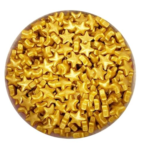 Gold Candy Star Herz Bar Perlenmischung Perlen Kuchen Streuseln Cupcake Dekorationen-Nr. 8, 200g Gold Candy Star Herz Bar Perlenmischung Perlen Kuchen Streuseln Cupcake Dekorationen-Nr. 8, 200g von AYUMN