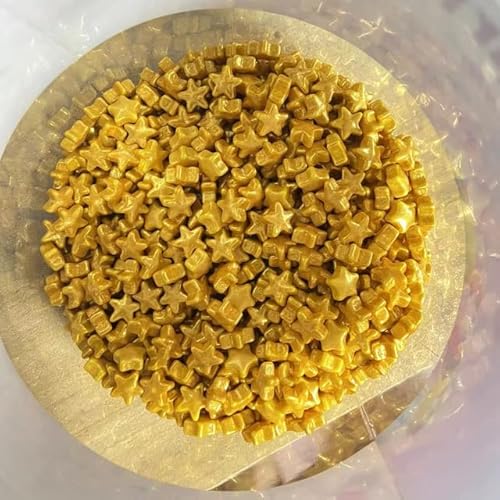 Gold Candy Star Herz-Perlenmischung, Perlen-Kuchenstreusel, Cupcake-Dekorationen, Nr. 7, 200 g Gold Candy Star Herz-Perlenmischung, Perlen-Kuchenstreusel, Cupcake-Dekorationen, Nr. 7, 200 g von AYUMN