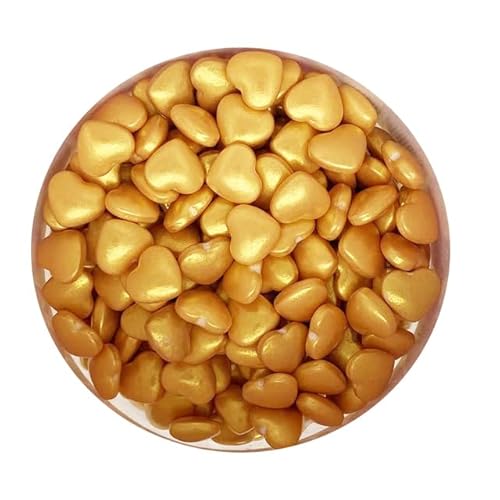 Gold Candy Star Herz-Perlenmischung, Perlen-Kuchenstreusel, Cupcake-Dekorationen, Nr. 9, 1 kg Gold Candy Star Herz-Perlenmischung, Perlen-Kuchenstreusel, Cupcake-Dekorationen, Nr. 9, 1 kg von AYUMN
