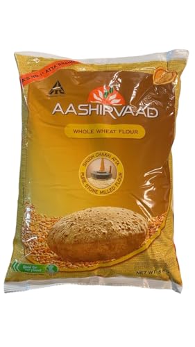 Aashirvaad Atta 5kg - nahrhaft und gesund - 100% rein und natürlich - reines Chakki Atta - Unterstützt Immunität von LAOSEP