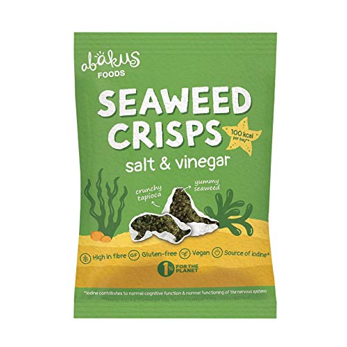 12 x Abakus Food Natural Salt & Vinegar Seaweed Crisps - 18g von Abakus