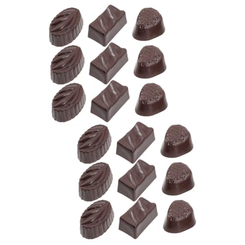 Abaodam 18 Stk Simulationsschokolade kleines Bonbonmodell multifunktionales Schokoladenmodell Spielzeug Modelle kleines Schokoladendekor interessante gefälschte Schokolade von Abaodam