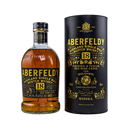 Aberfeldy 18 Years Old Red Wine Casks BOLGHERI 43% Vol. 0,7l in Geschenkbox, Anzahl Der Teile 1, 1.318 kilograms von Aberfeldy