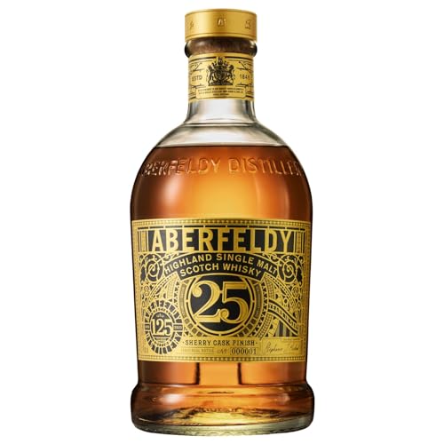 Aberfeldy 25 Jahre alter Highland Scotch Single Malt Whisky in edler Geschenkbox, im Eichenfass gereift, 46% Vol., 70 cl/700 ml von Aberfeldy