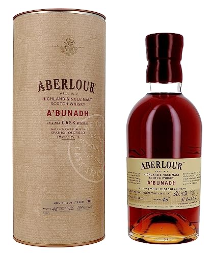 Aberlour A'Bunadh Highland Single Malt Scotch Whisky – Schottischer Original Cask Strength Non Chill Filtered Scotch – 1 x 0,7 l von Aberlour