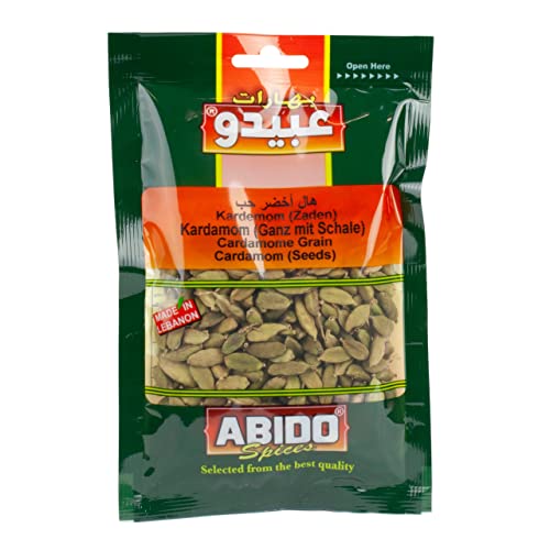 Abido - Kardamom Kapseln (ganz) - perfekt für die orientalische Küche - 1 x 30g von Abido