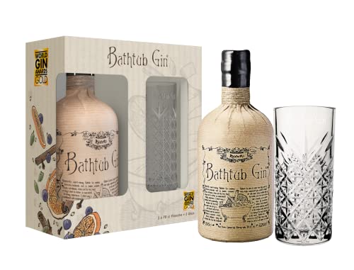 Ableforth's Bathtub Gin Geschenkpack / Geschenkset 0,7l + hochwertiges Highball Glas Small Batch Gin aus England - World Gin Awards Gold 2022 von Ableforth's