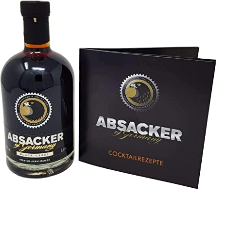 Absacker of Germany inkl. Cocktail-Heft GRATIS - Black Label Premium Kräuterlikör 0,5 Liter 28% Vol. - großartige Komposition aus Kräutern, Früchten und Gewürzen - Kräuter Likör Absacker of Germany inkl. Cocktail-Heft GRATIS - Black Label Premium Kräuterlikör 0,5 Liter 28% Vol. - großartige Komposition aus Kräutern, Früchten und Gewürzen - Kräuter Likör von Absacker of Germany