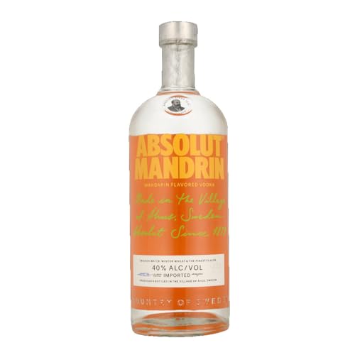 Absolut Vodka Mandrin – Absolut Vodka mit Mandarinen & Orangen Aroma – Absolute Reinheit und einzigartiger Geschmack in ikonischer Apothekerflasche – 1 x 1 L von Absolut Vodka