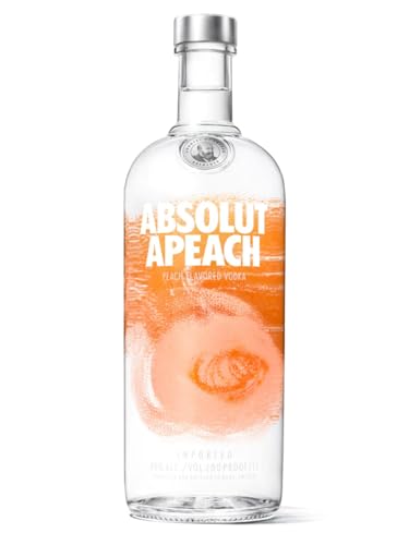 Absolut Vodka Apeach – Absolut Vodka mit asiatischem Pfirsich – Absolute Reinheit und einzigartiger Geschmack in ikonischer Apothekerflasche – 1 x 1 L von Absolut Vodka