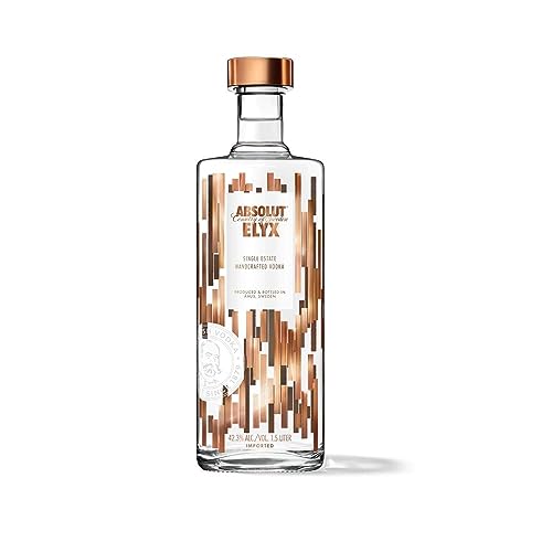 Absolut Vodka Elyx – Per Hand destillierter Luxus Wodka aus Schweden – Premiumwodka in edler Flasche – 1 x 1,5 L Absolut Vodka Elyx – Per Hand destillierter Luxus Wodka aus Schweden – Premiumwodka in edler Flasche – 1 x 1,5 L von Absolut Vodka