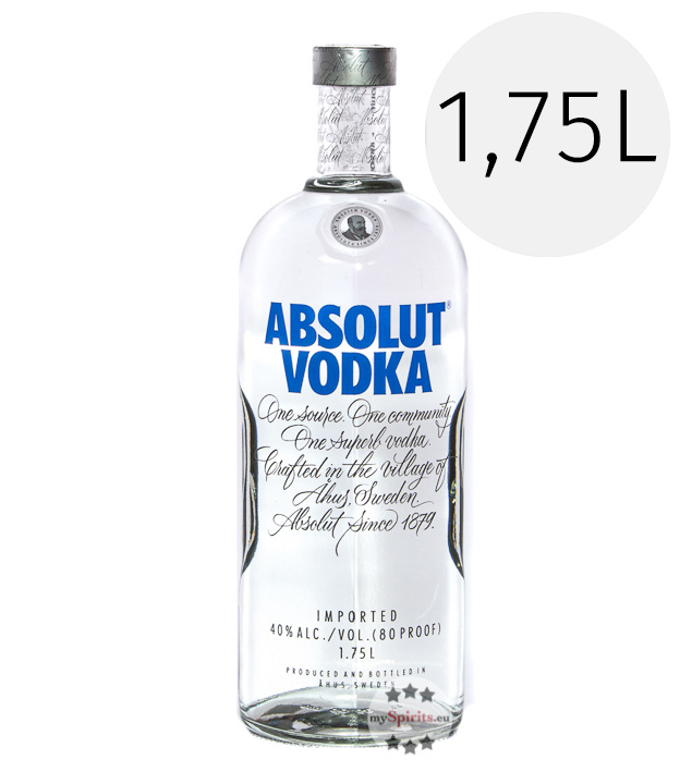 Absolut Vodka 1,75L (40 % vol., 1,75 Liter) von Absolut