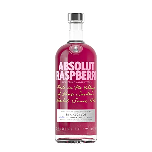 Absolut Raspberri – Absolut Vodka mit Himbeer Aroma – Schwedischer Klassiker – Ideal für Cocktails und Longdrinks – 1 x 1 l von Absolut Vodka
