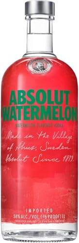 Absolut Vodka Watermelon – Edler und extrem reiner Premium-Vodka aus Schweden in der ikonischen Apotheker-Flasche – Mit Wassermelonen-Geschmack – 1 x 1 L von Absolut Vodka