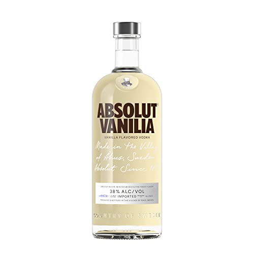 Absolut Vodka Vanilia – Absolut Vodka mit Vanillearoma – Absolute Reinheit und einzigartiger Geschmack in ikonischer Apothekerflasche – 1 x 1 l | 1l (1er Pack) von Absolut Vodka