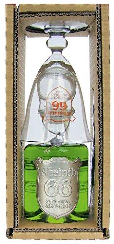 Absinth - 66 Abtshof Single-Set 66% Vol. - 0,2l incl. Absinthlöffel & -glas von Absinth