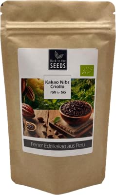 Bio Kakao Nibs - Edelkakao "Criollo" - Rohkostqualität (400g) von AcanChia