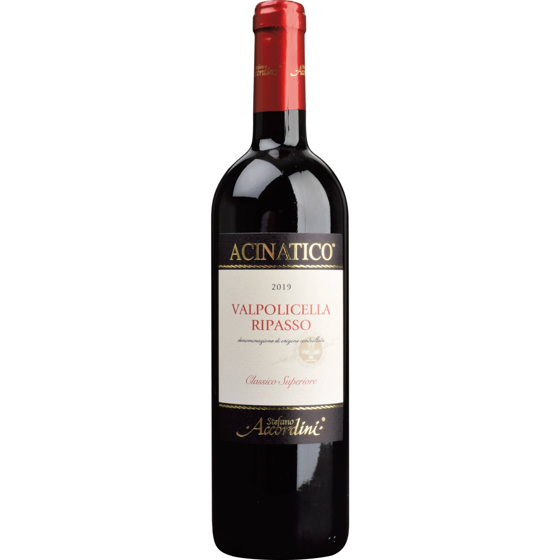 Acinatico Valpolicella Ripasso Classico, Valpolicella Ripasso DOC, Venetien, 2022, Rotwein von Accordini Stefano / Località Camparol, 10 / I  37022 Fumane (VR) / Venetien