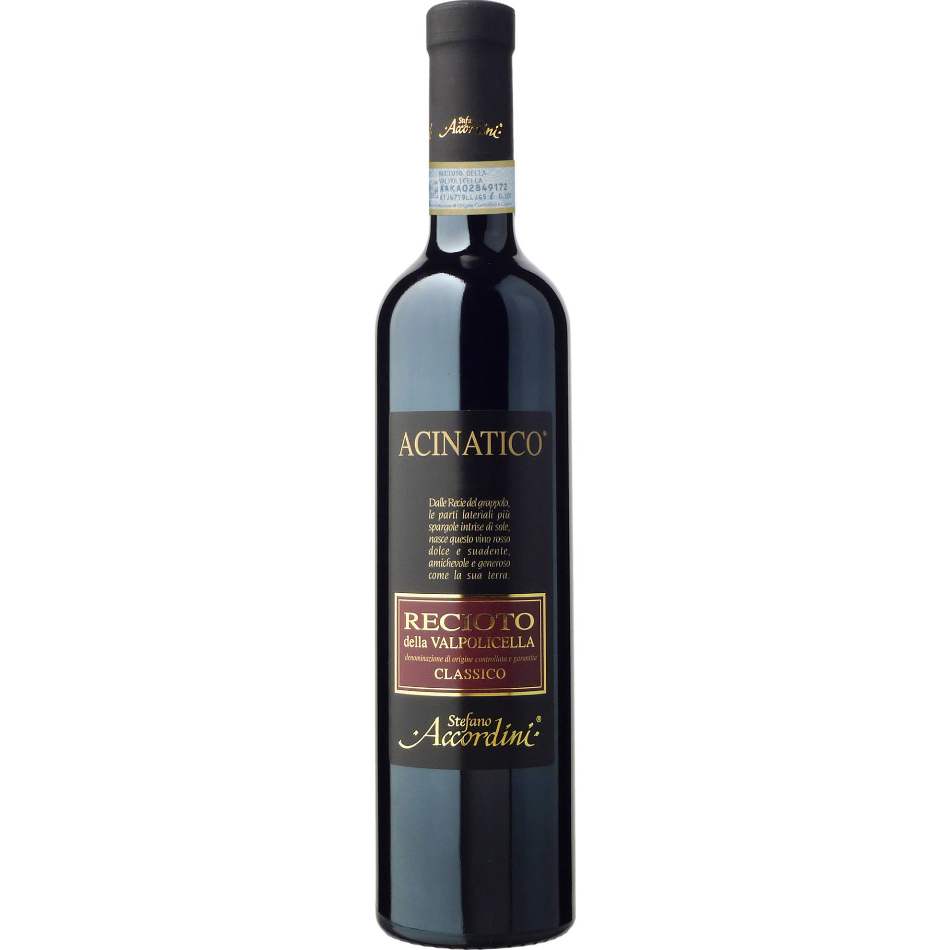 Stefano Accordini Acinatico Recioto, Recioto della Valpolicella DOCG, 0,5 L, Venetien, 2020, Rotwein von Accordini Stefano / Località Camparol, 10 / I  37022 Fumane (VR) / Venetien