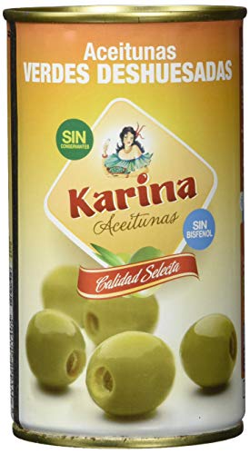 Aceitunas Karina Grüne Manzanilla-Oliven ohne Stein, Dose, 12er Pack (12 x 150 g) von Aceitunas Karina