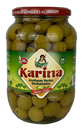 Karina Grüne Manzanilla-Oliven ohne Stein, Glas, 430g von Aceitunas Karina