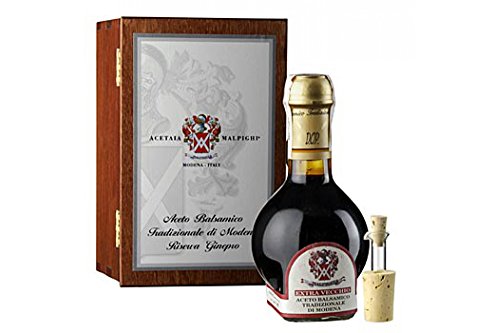 Aceto Balsamico Tradizionale DOP Riserva Ginepro, 80 Jahre,Geschenkbox, Malpighi, 100 ml von Acetaia Malpighi