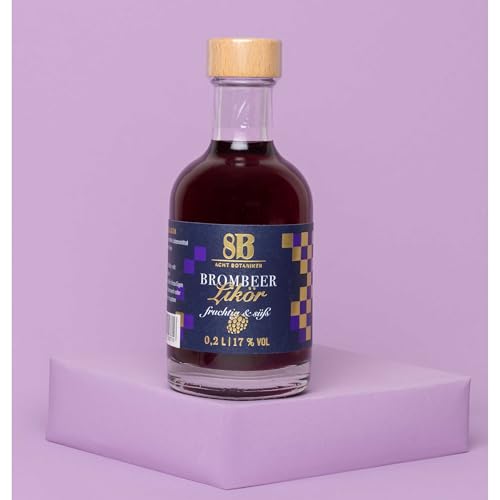 8B Acht Botaniker Brombeerlikör – Fruchtlikör aus reifen Brombeeren – 17 % vol. – Schwarzwald – fruchtig & edel – in 0,2 l Flasche (200ml) von Acht Botaniker