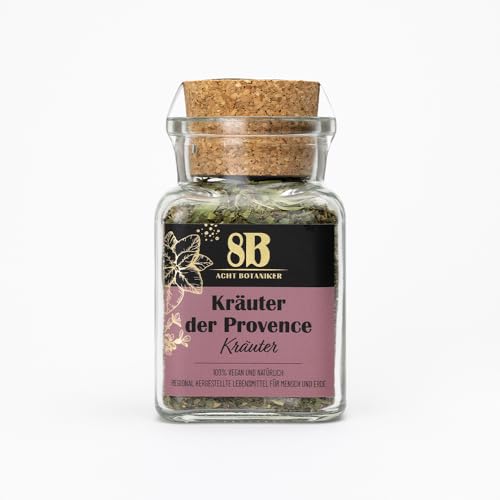 Acht Botaniker vom Hof Bodengut – Gewürzmischungen mit Charakter | Aus eigenem Anbau, handgemacht & naturrein | Direkt vom Feld in die Küche, Kräuter der Provence 25g Glas von Acht Botaniker