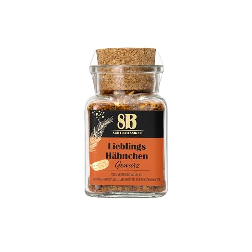Acht Botaniker vom Hof Bodengut – Gewürzmischungen mit Charakter | Aus eigenem Anbau, handgemacht & naturrein | Direkt vom Feld in die Küche Lieblings Hähnchen 114g Glas von Acht Botaniker