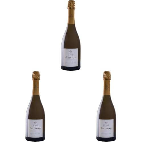 Ackerman Cremant Royal Brut AOP Crémant de Loire (1 x 0.75 l)(Die Verpackung und Jahrgang kann variieren) (Packung mit 3) von Ackerman
