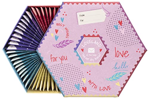 ACORUS | Liebeland Tee set - Natürliche Teeauswahl box mit 6 Geschmacksrichtungen | Rücksichtsvolles Geschenk für Geburtstage | Tee Geschenkset | Große Teebox mit 60 Kräuter Teebeuteln ACORUS | Liebeland Tee set - Natürliche Teeauswahl box mit 6 Geschmacksrichtungen | Rücksichtsvolles Geschenk für Geburtstage | Tee Geschenkset | Große Teebox mit 60 Kräuter Teebeuteln von Acorus