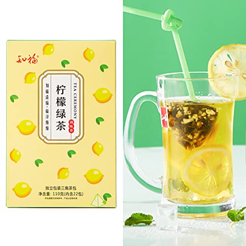 Zitronen-Grünteeebeutel, Leichter Tee für die Körperliche Gesundheit, Erfrischend und Angenehm, Genieöen Sie Ein Angenehmes Leben von Acouto