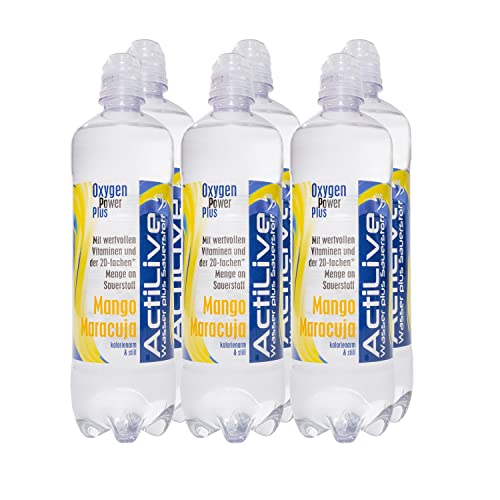 ActiLive Mango-Maracuja 0,75l 6er-Pack PET inkl. Pfand (Sauerstoffhaltiges Erfrischungsgetränk, kalorienarm) von ActiLive