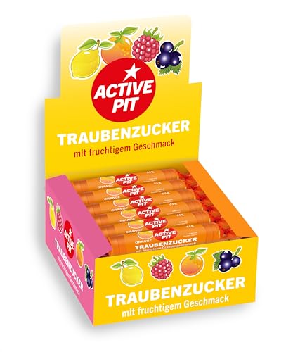 Active Pit Traubenzucker, Orange, 20er Pack (20 x 33 g) 500038 von Active Pit