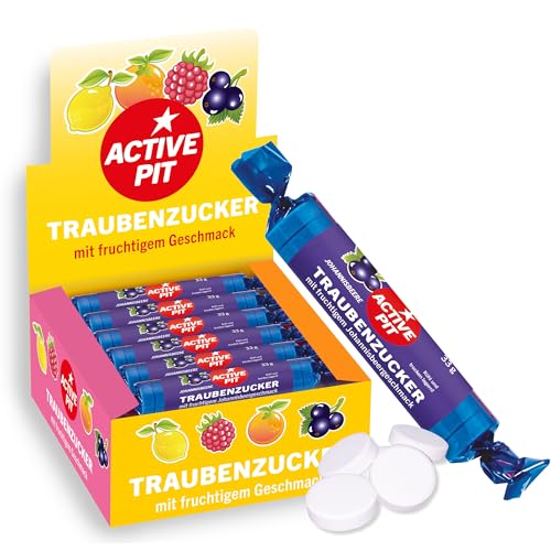 Pit Hoffmann Traubenzucker – Active Pit Traubenzucker-Rolle, Geschmack schwarze Johannisbeere, schnelle Energie für Groß und Klein – 20-Rollen 20 x 33 g Pit Hoffmann Traubenzucker – Active Pit Traubenzucker-Rolle, Geschmack schwarze Johannisbeere, schnelle Energie für Groß und Klein – 20-Rollen 20 x 33 g von Active Pit