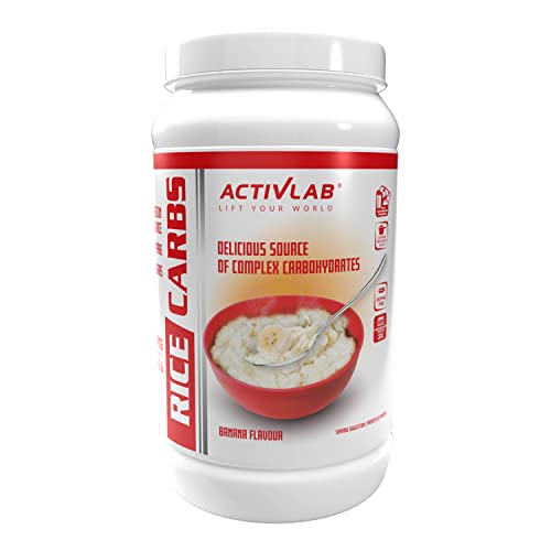 Activlab Rice Carbs | 1 KG | Rice meal, Instant Pudding | "Reiscreme" | Optimale Konsistenz, Schnelle Zubereitung | Post/Pre Workout Meal | Fitnessstudio | Bananengeschmack | Messbecher | Vege von Activlab