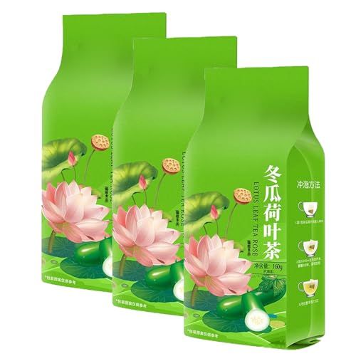 Winter Melon Lotus L-eaf Tea, Rose L-otus Leaf Tea Bags, Chrysanthemum Wax Gourd L-otus Leaf Herbal, Lotus Flower Dried Orange Peel Rose, Sugar-free (3) von Aderpmin