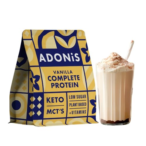 ADONiS Vanille Protein Keto Shake - Cremiger Vanille-Geschmack – Low-Carb, Hochwertiges Eiweißpulver für Muskelaufbau & Regeneration – Perfekt für Keto-Diät & Fitness von Adonis