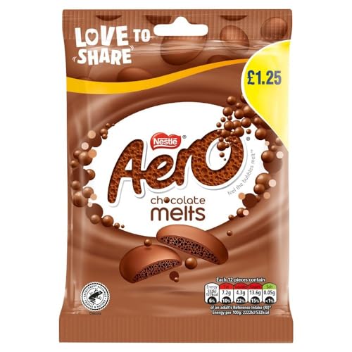 Aero Melts Milchschokoladenbeutel, 80 g, 12 Beutel Aero Melts Milchschokoladenbeutel, 80 g, 12 Beutel von Aero