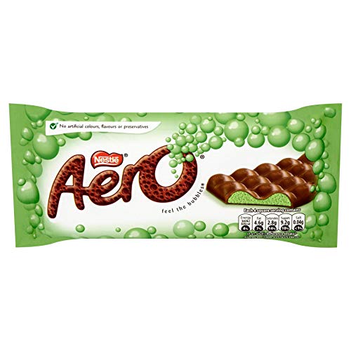 Aero Riesen Tafelschokolade Pfefferminze - 100g - 4er-Packung von Aero