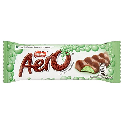 Aero luftige Minz- Schokoladenriegel - 40g - 12-er Pack von Aero