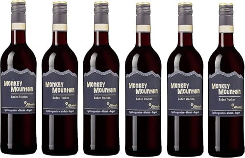 Affentaler Winzer "Monkey Mountain" Spätburgunder, Merlot & Regent QW trocken (6 x 0,75l) von Affentaler Winzer eG