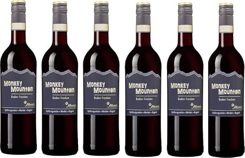 Affentaler Winzer "Monkey Mountain" Spätburgunder & Merlot & Regent QW trocken (6 x 0,75L) von Affentaler Winzer eG