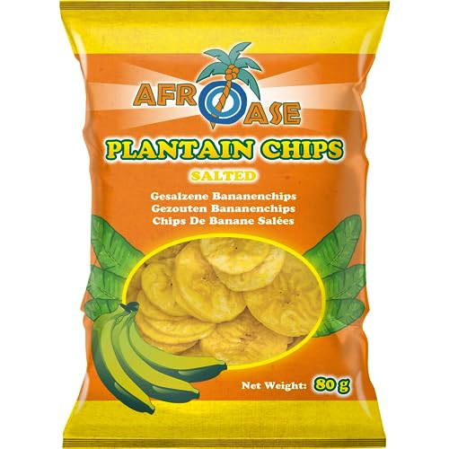 AFROASE - Bananen Chips Gesalzene - Multipack (20 X 80 GR) von Afroase