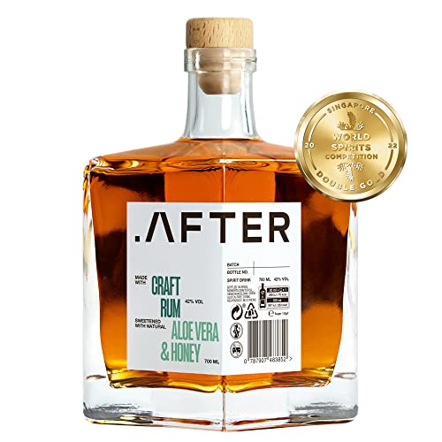 After Rum | Hergestellt mit Aloe Vera & Honig - ohne künstlichen Zuckerzusatz | Double Gold bei Singapore World Spirits Competition 2022 | 42% vol | 700ml | Rum mit ein Leben AFTER von ./\fter